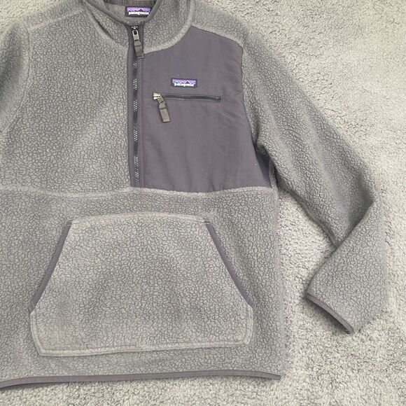 Patagonia Retro Pile Pullover Dark Grey Mens Small Style 22790 - Picture 3 of 11